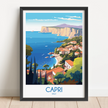 Capri Retro Travel Illustration