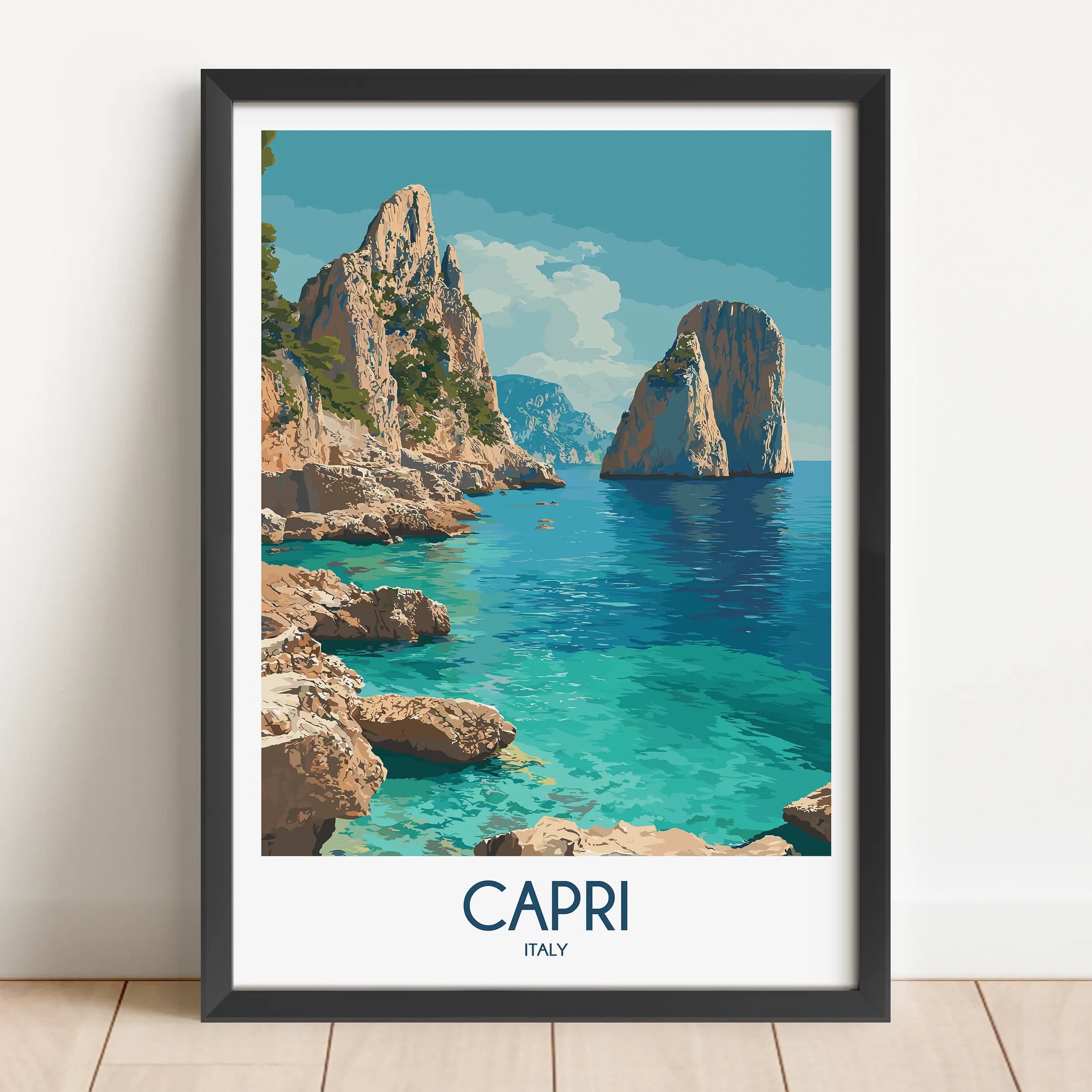Capri Vintage Style Print