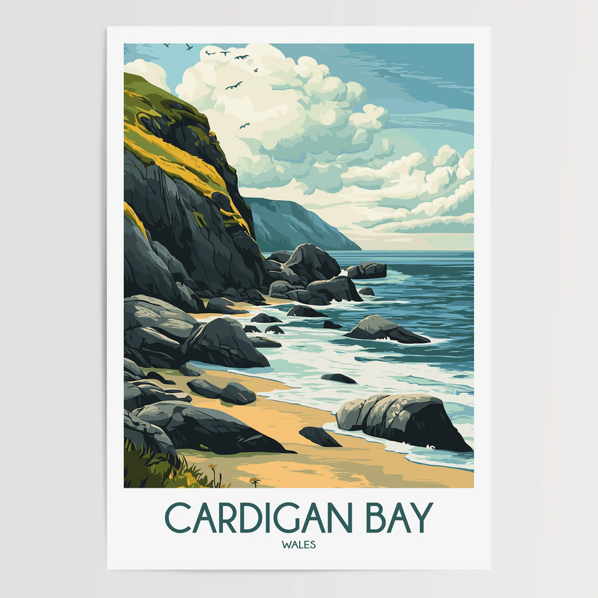 Cardigan Bay Modern Travel Poster