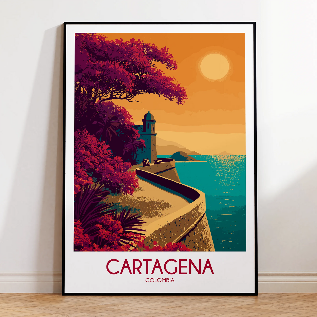 Cartagena Modern Travel Poster
