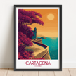 Cartagena Vintage Style Print