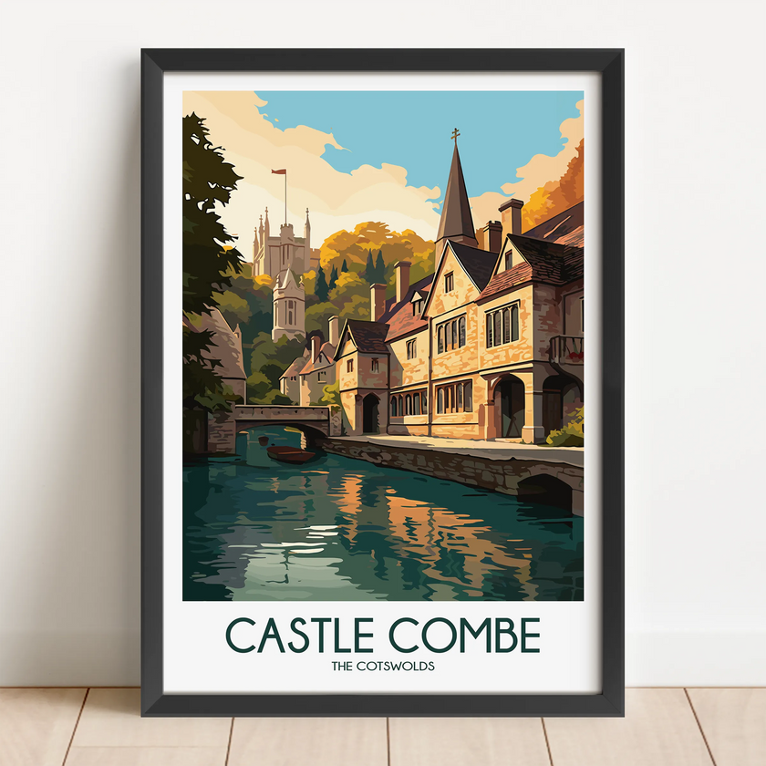 Castle Combe Modern Travel Poster