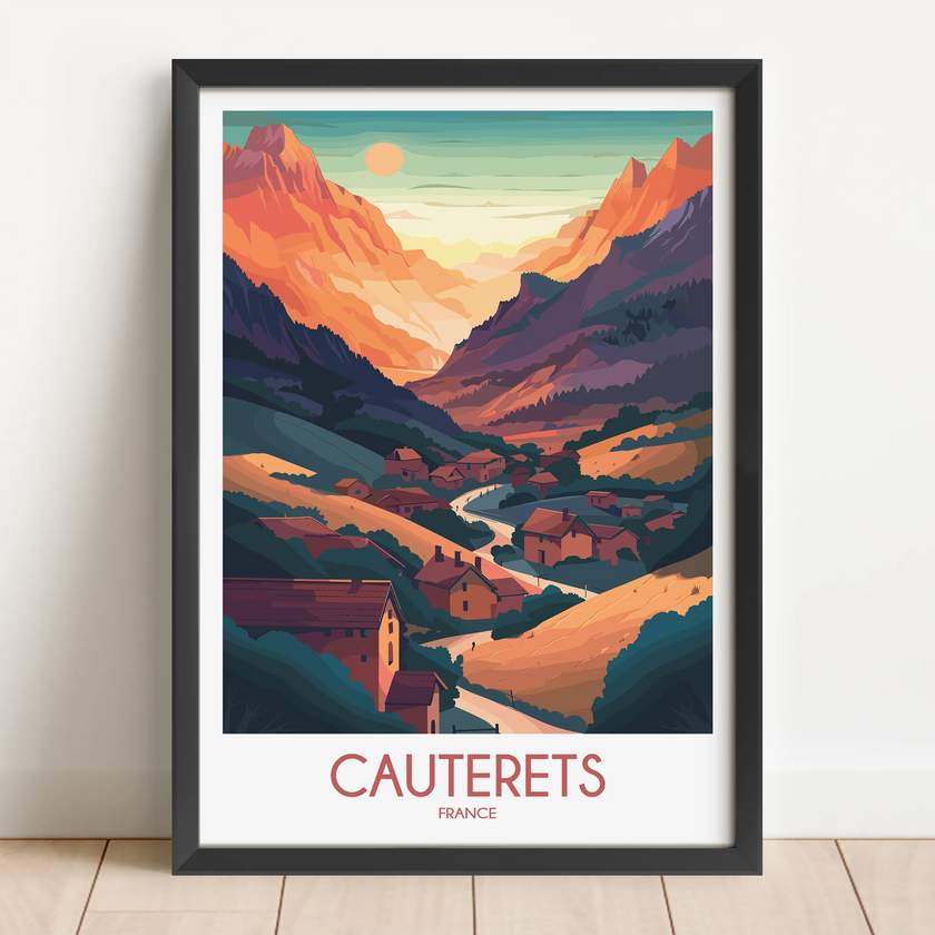 Cauterets Modern Travel Poster