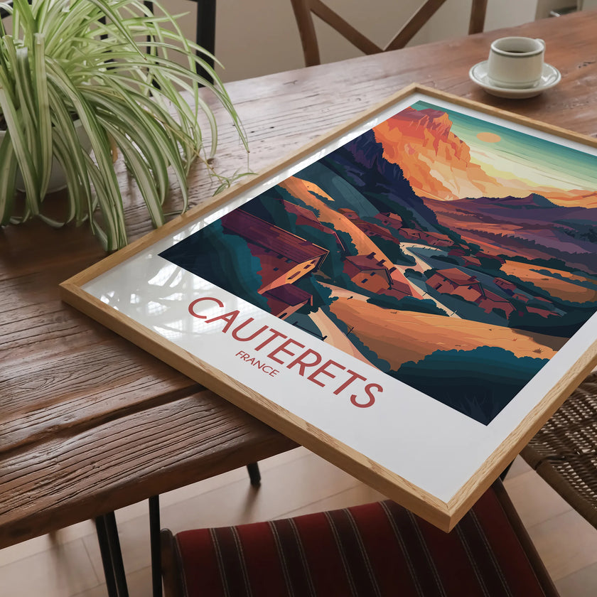 Cauterets Vintage Style Print