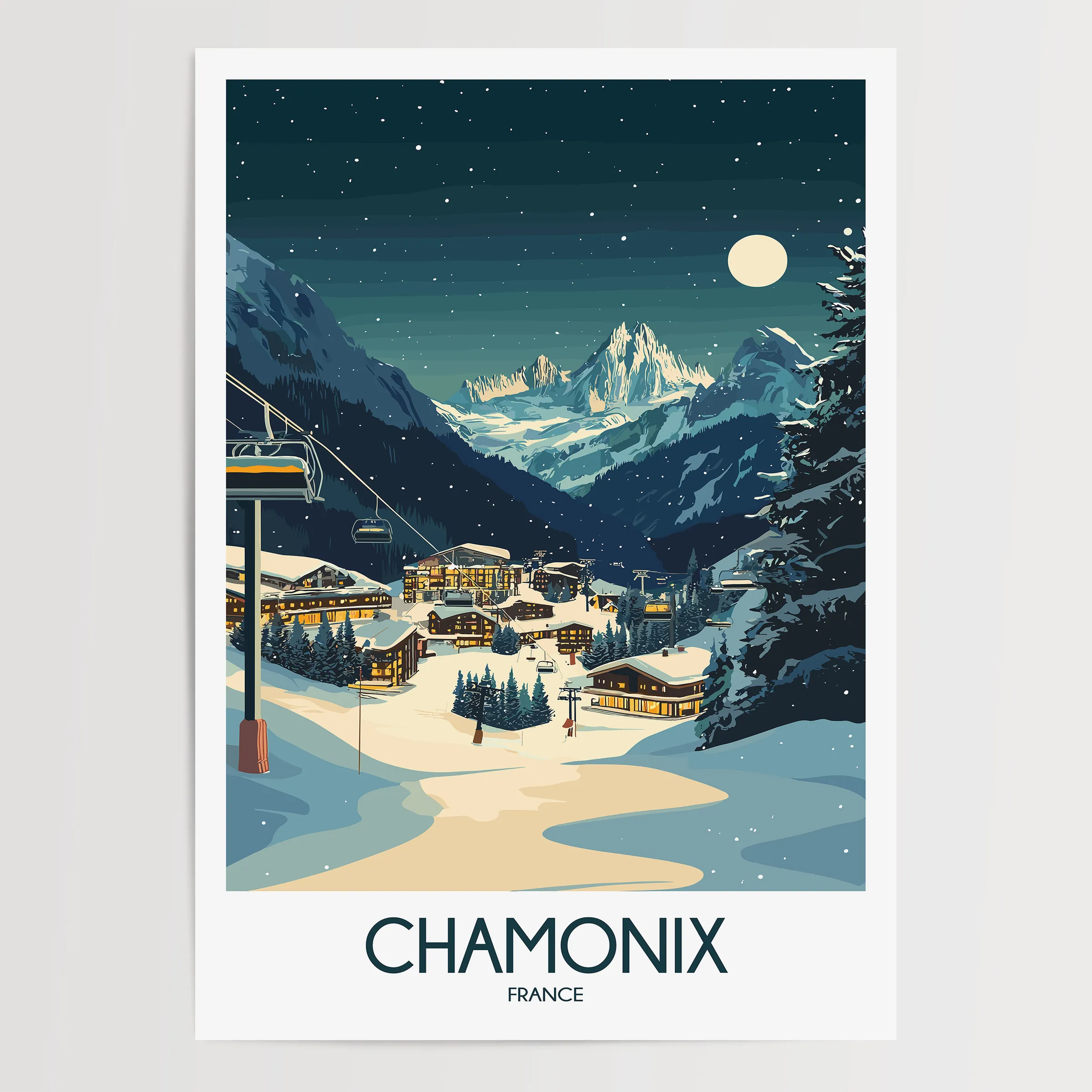 Chamonix Destination Art Gift