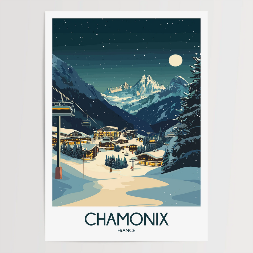 Chamonix Destination Art Gift