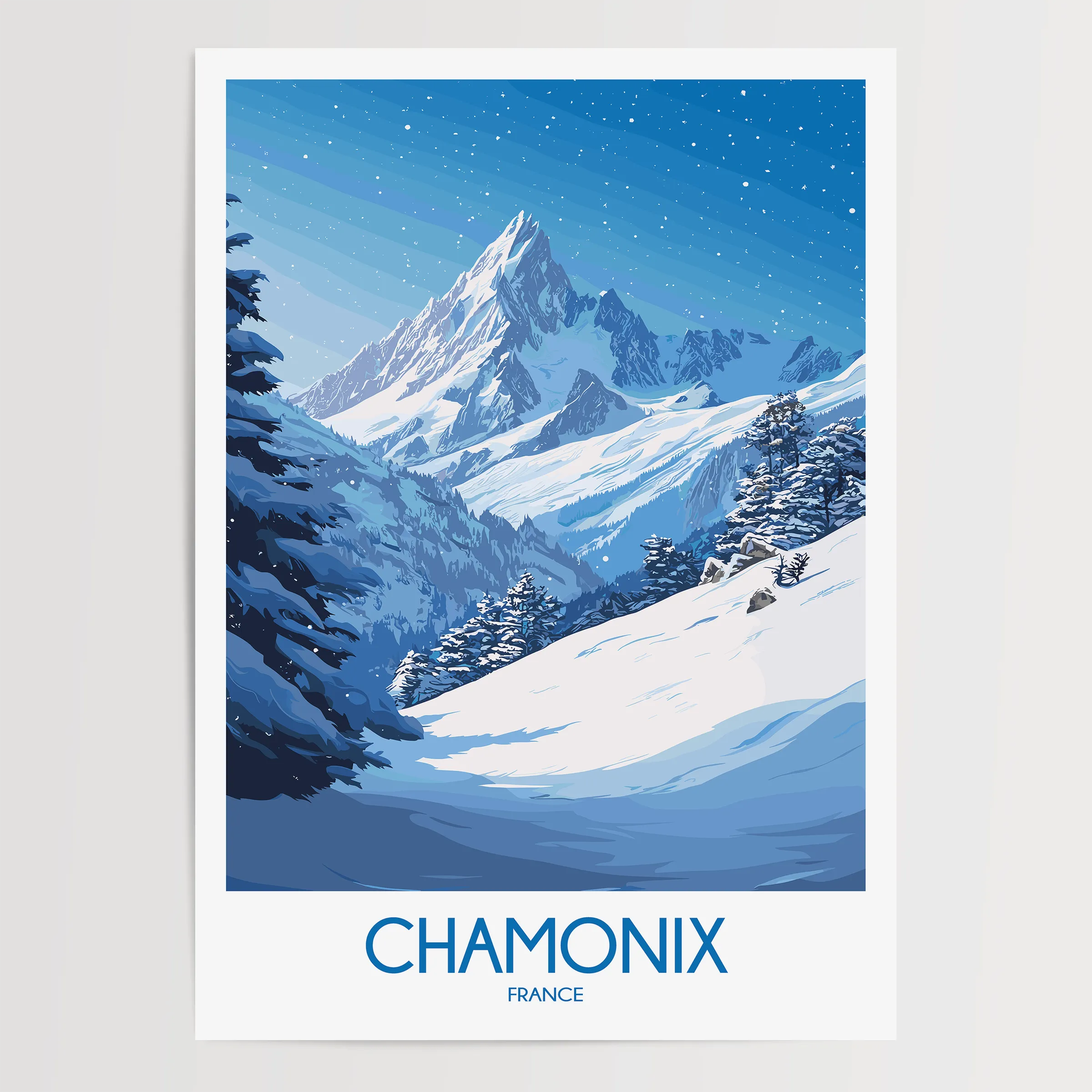 Chamonix Minimalist Wall Art