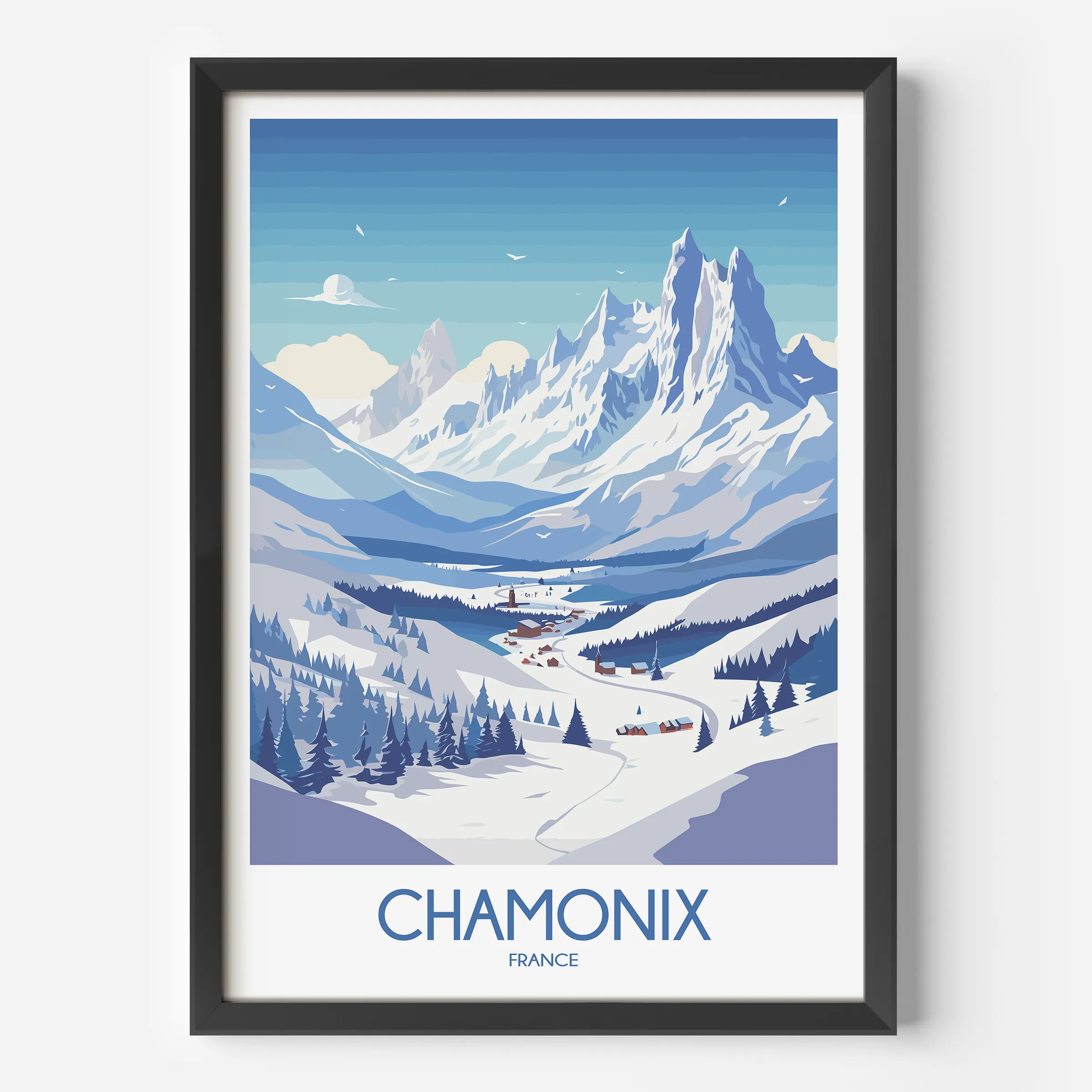 Chamonix Modern Travel Poster