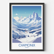 Chamonix Modern Travel Poster
