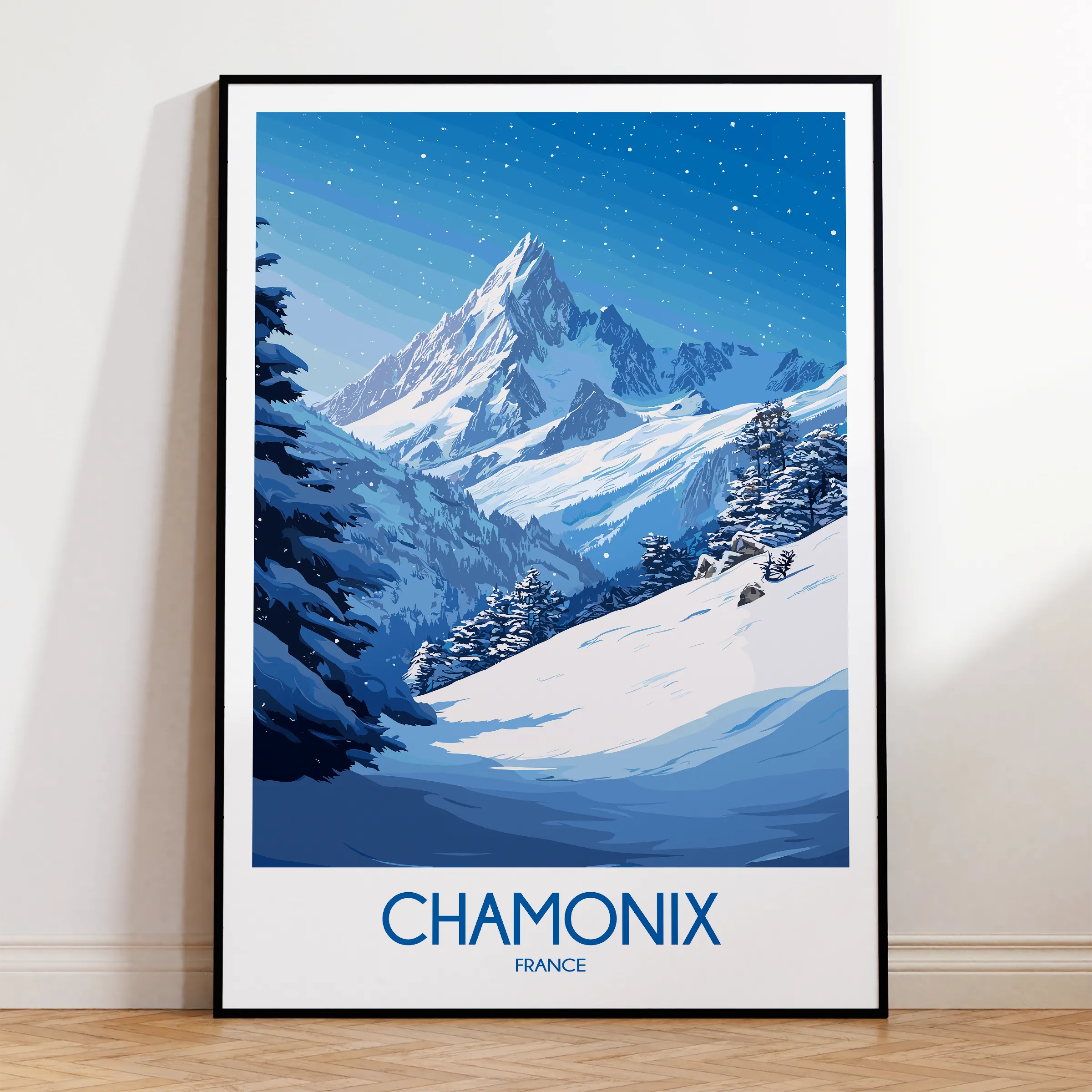 Chamonix Modern Travel Poster