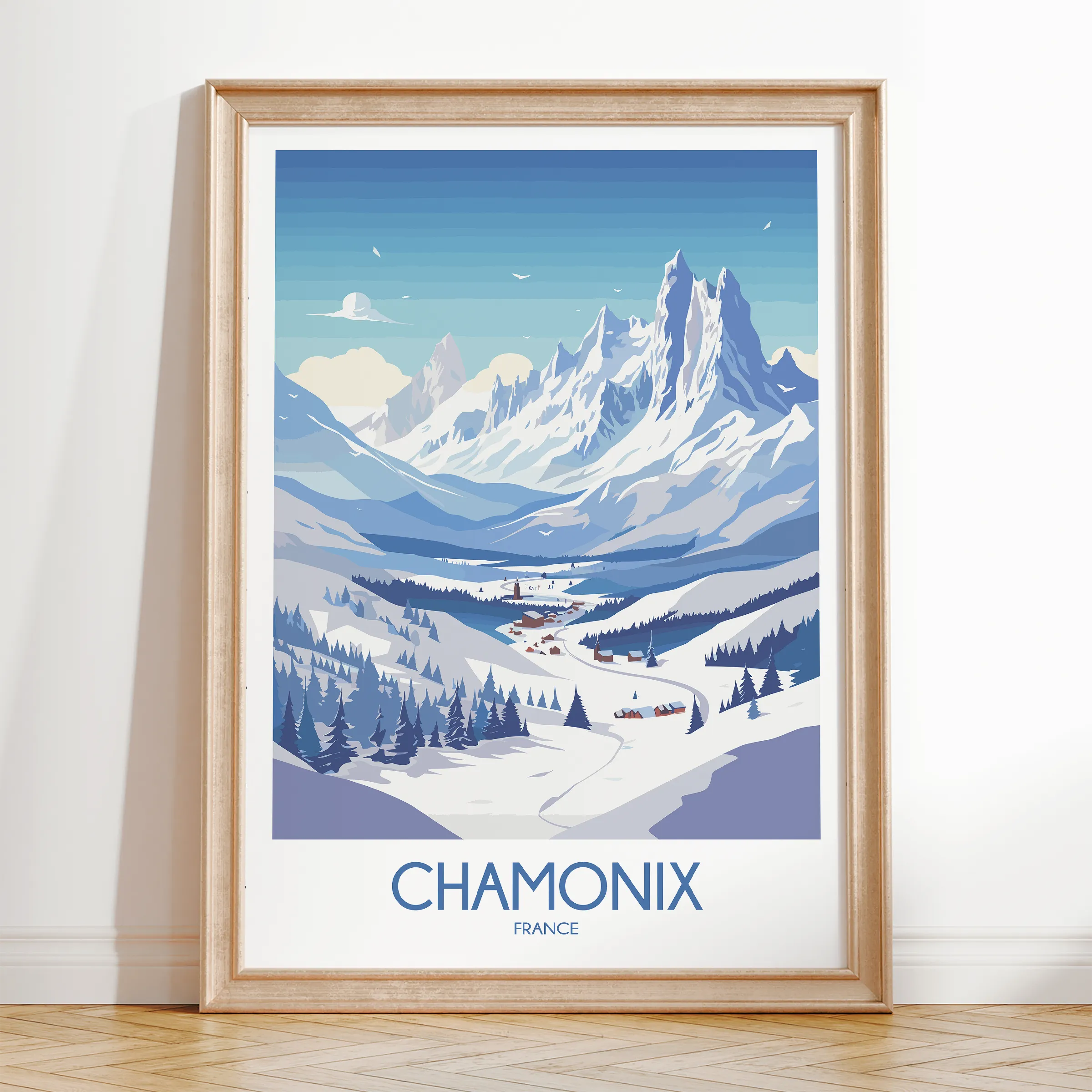 Chamonix Scenic Landscape Art