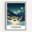 Chamonix Scenic Landscape Art