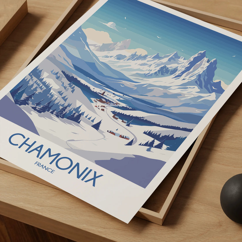 Chamonix Souvenir Poster Print