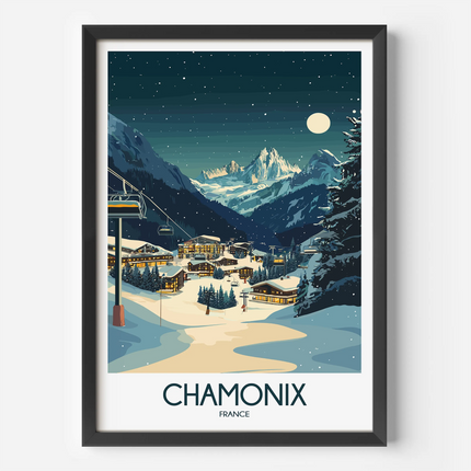 Chamonix Souvenir Poster Print