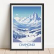 Chamonix Vintage Style Print