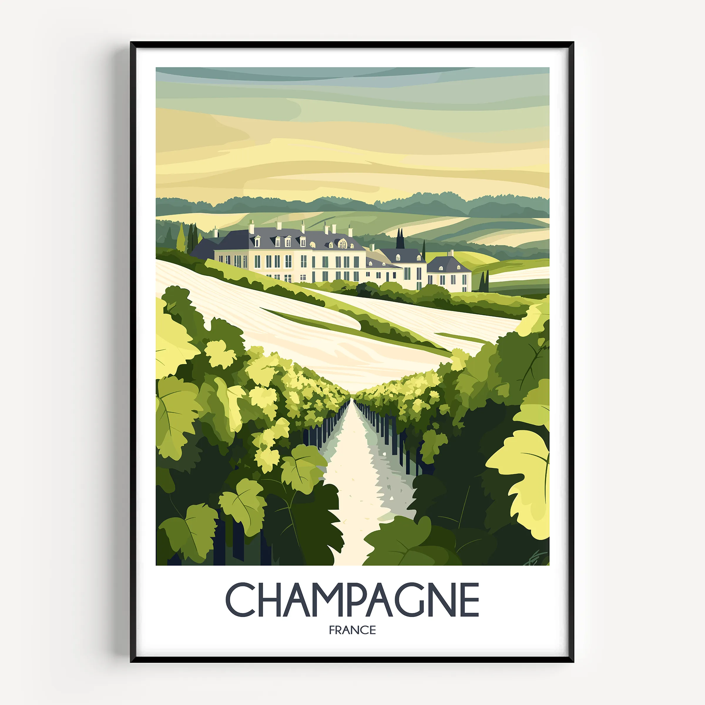 Champagne Destination Art Gift