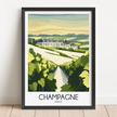 Champagne Scenic Landscape Art