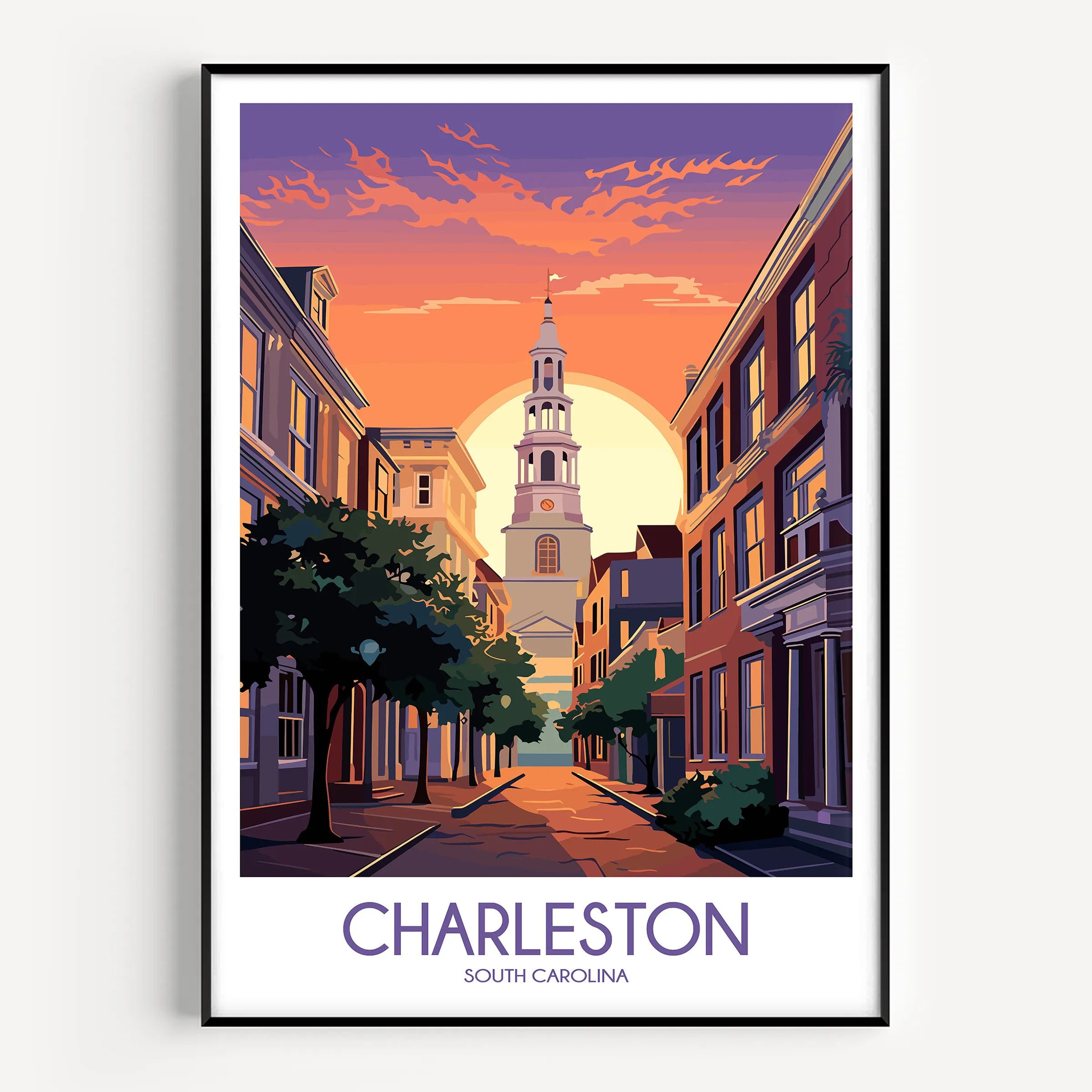 Charleston Modern Travel Poster
