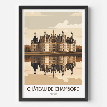 Chateau De Chambord Minimalist Wall Art