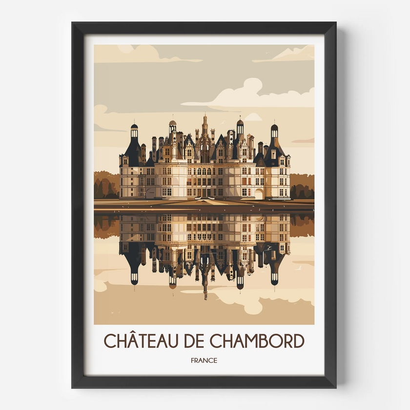 Chateau De Chambord Minimalist Wall Art