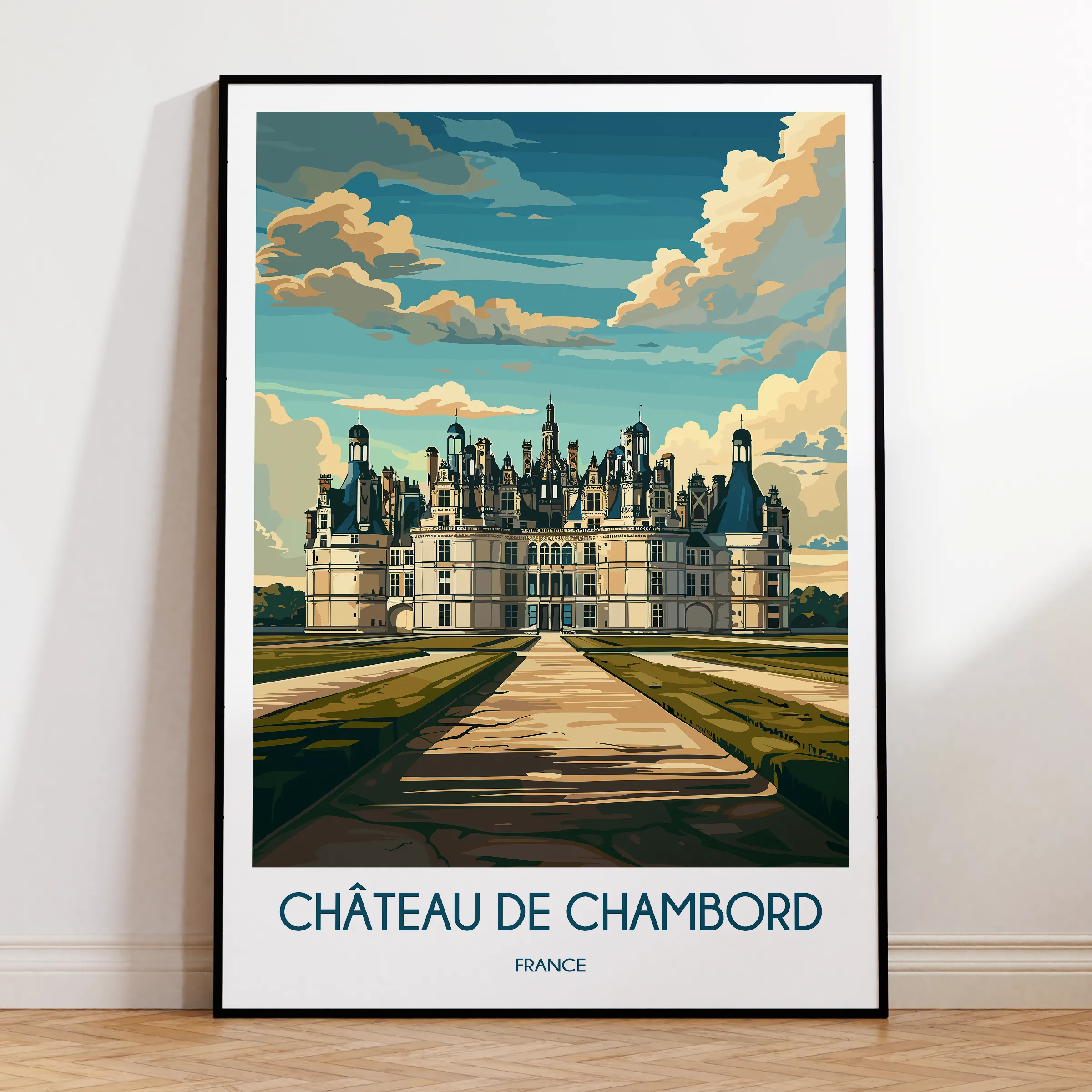 Chateau De Chambord Minimalist Wall Art