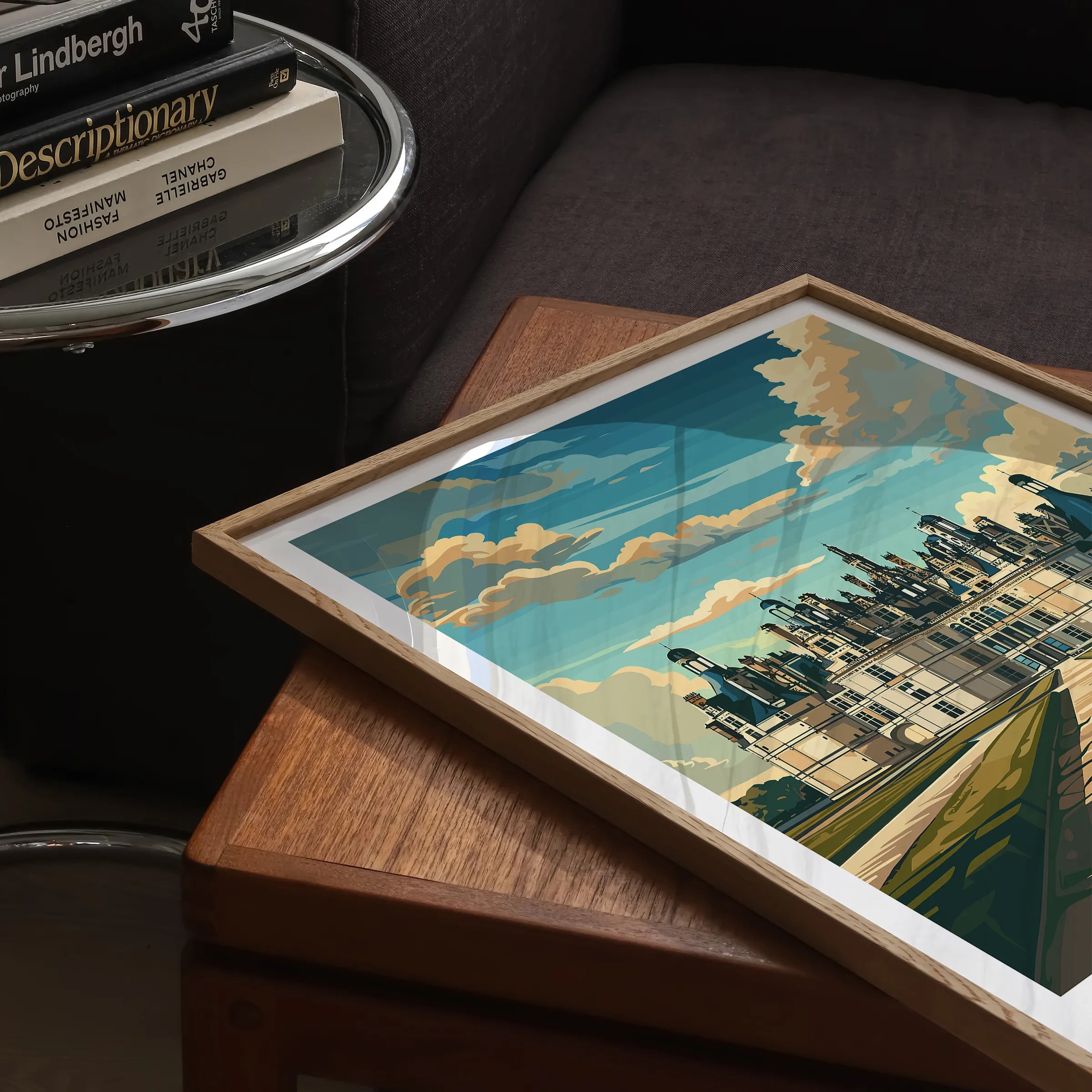 Chateau De Chambord Modern Travel Poster