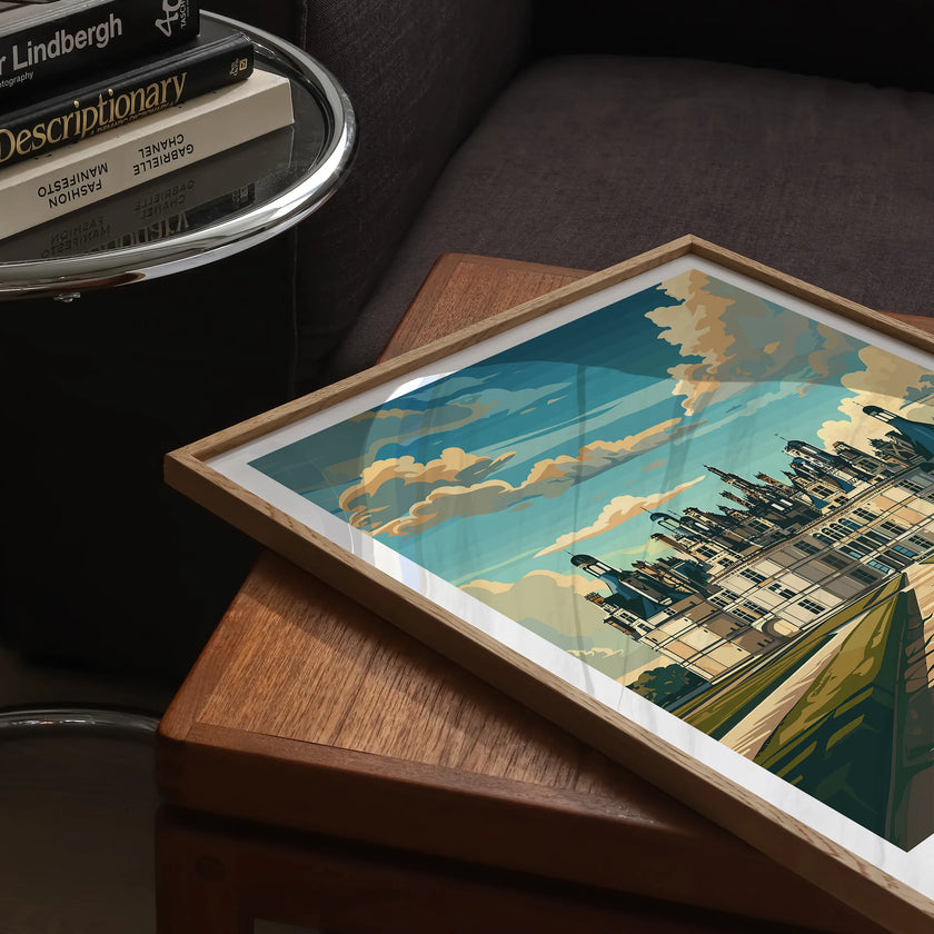Chateau De Chambord Modern Travel Poster