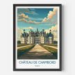 Chateau De Chambord Modern Travel Poster