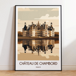 Chateau De Chambord Modern Travel Poster