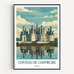 Chateau De Chambord Modern Travel Poster