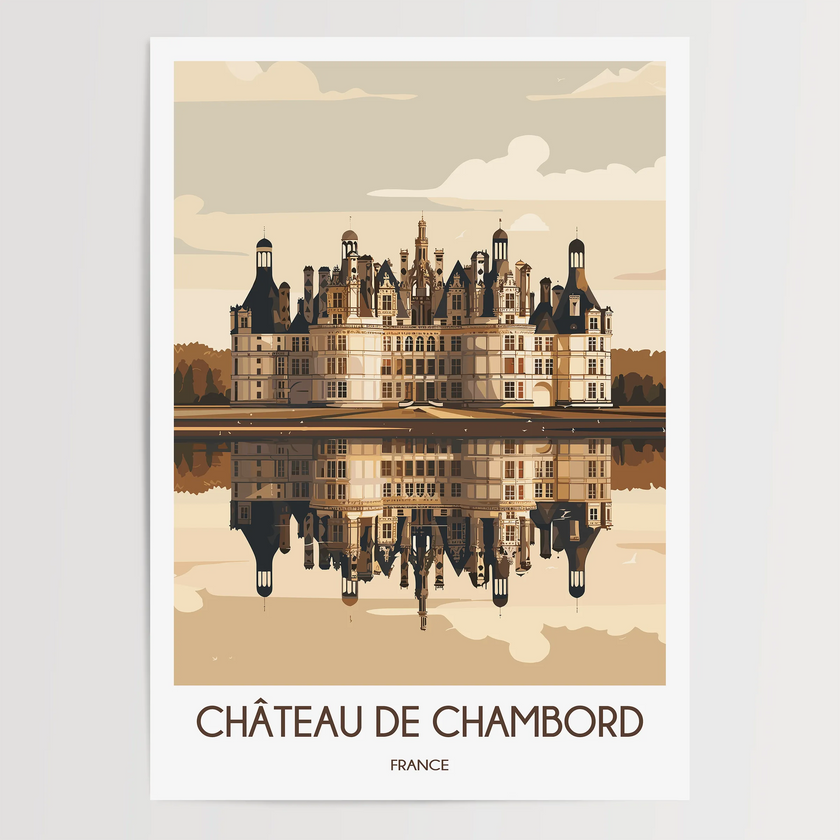 Chateau De Chambord Souvenir Poster Print