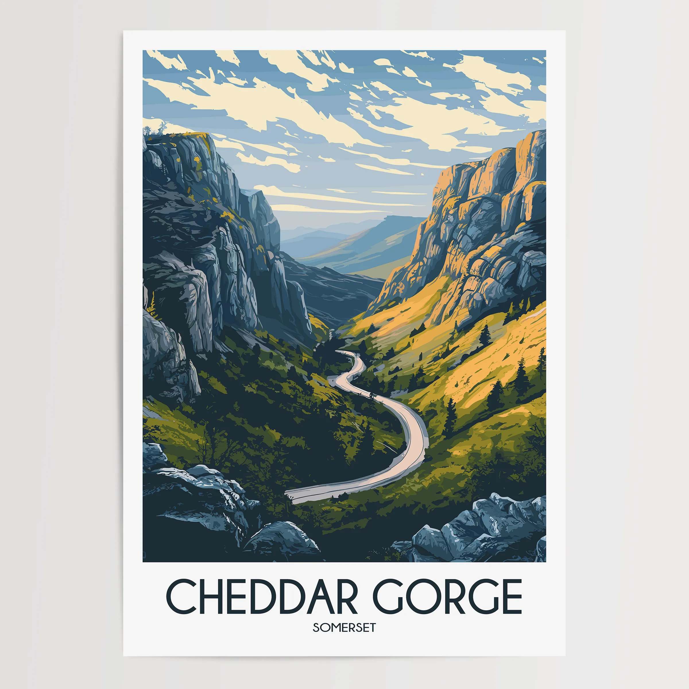 Cheddar Gorge Minimalist Wall Art