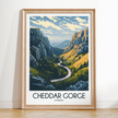 Cheddar Gorge Modern Travel Poster