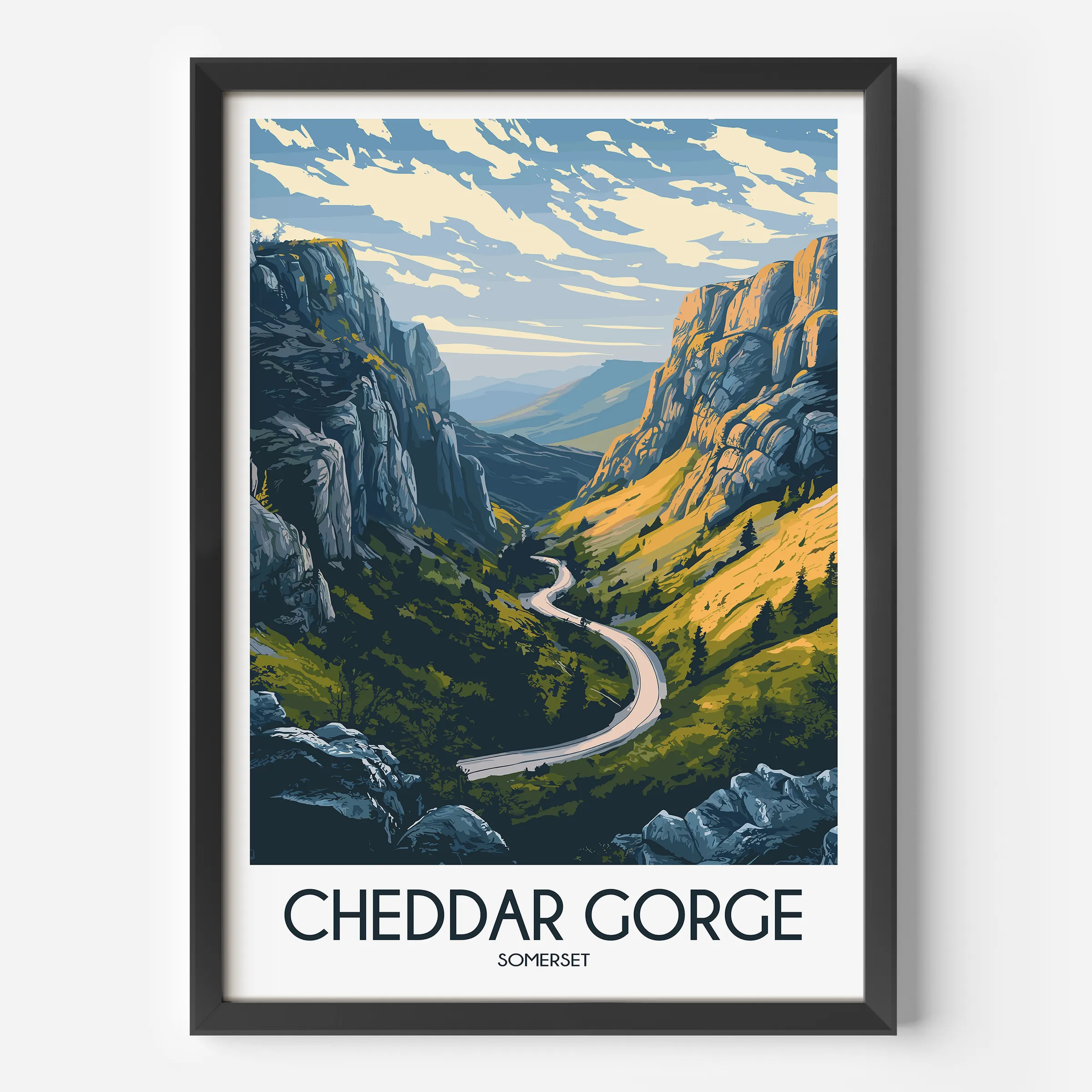 Cheddar Gorge Scenic Landscape Art
