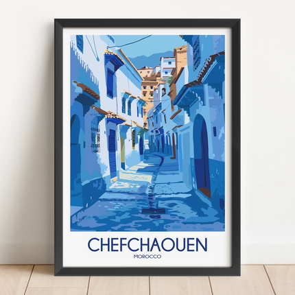 Chefchaouen Minimalist Wall Art