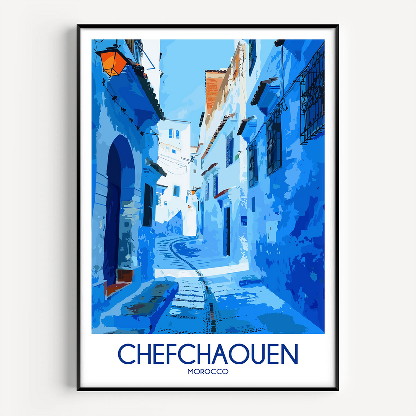 Chefchaouen Minimalist Wall Art