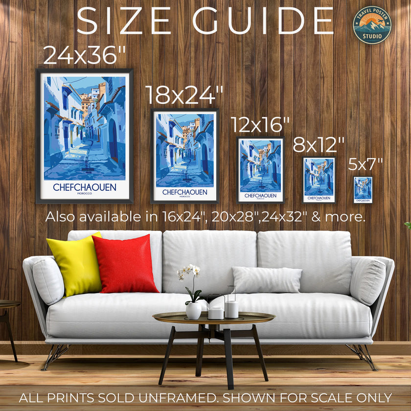 Chefchaouen Modern Travel Poster