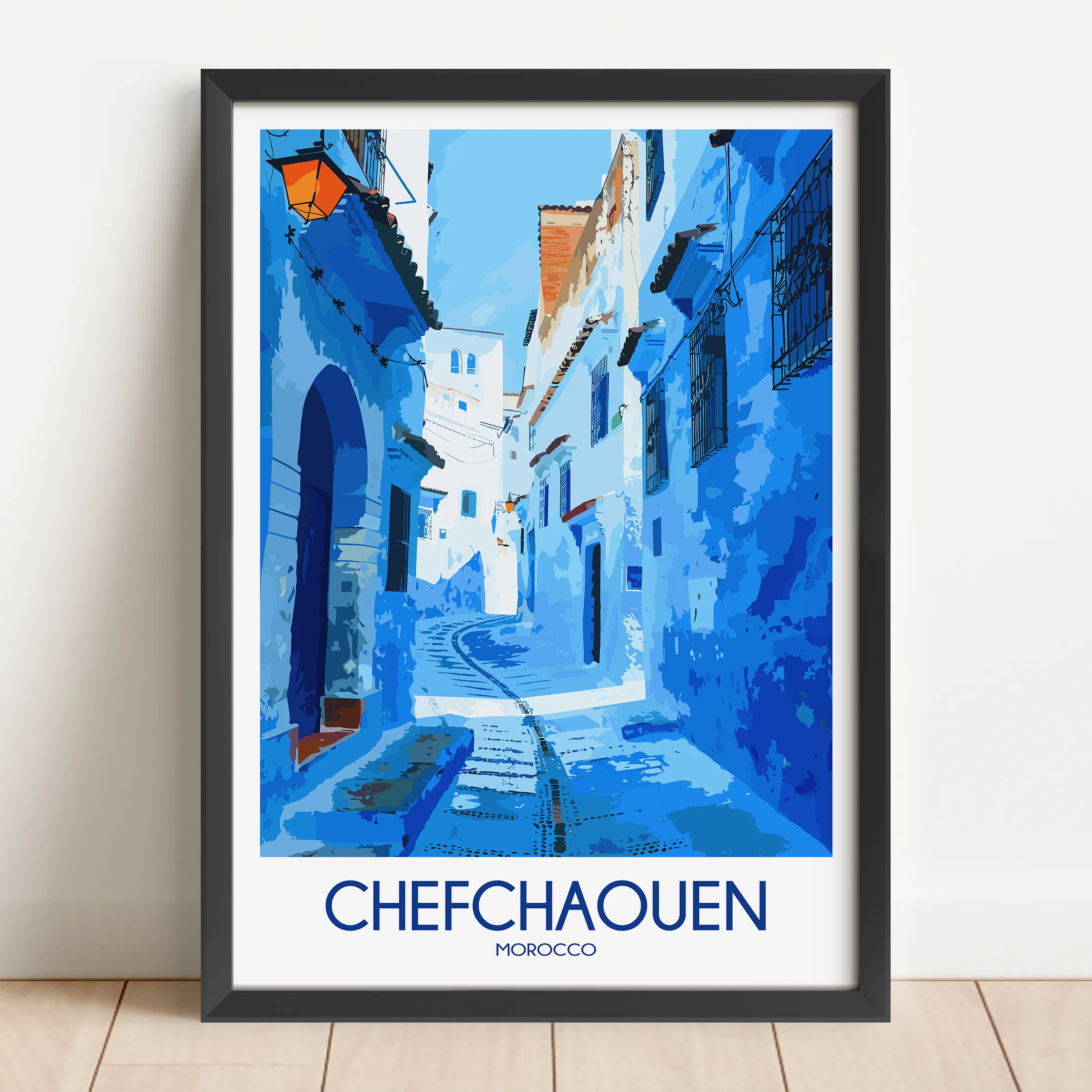 Chefchaouen Modern Travel Poster