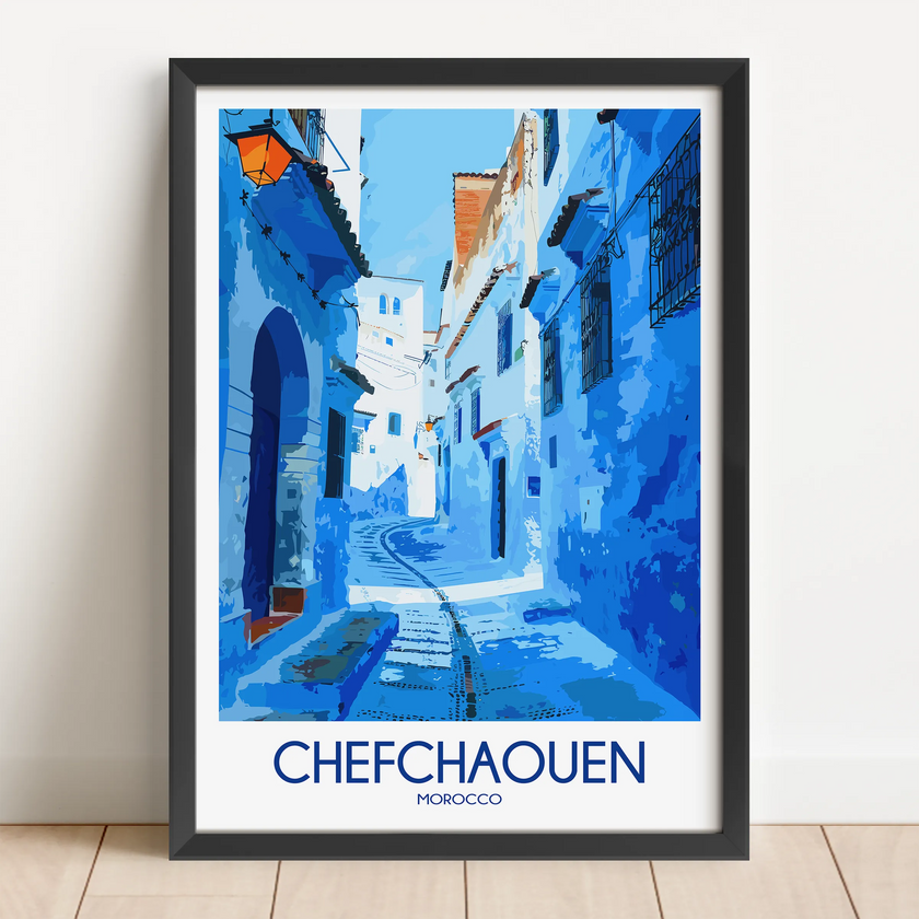 Chefchaouen Modern Travel Poster