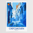 Chefchaouen Retro Travel Illustration