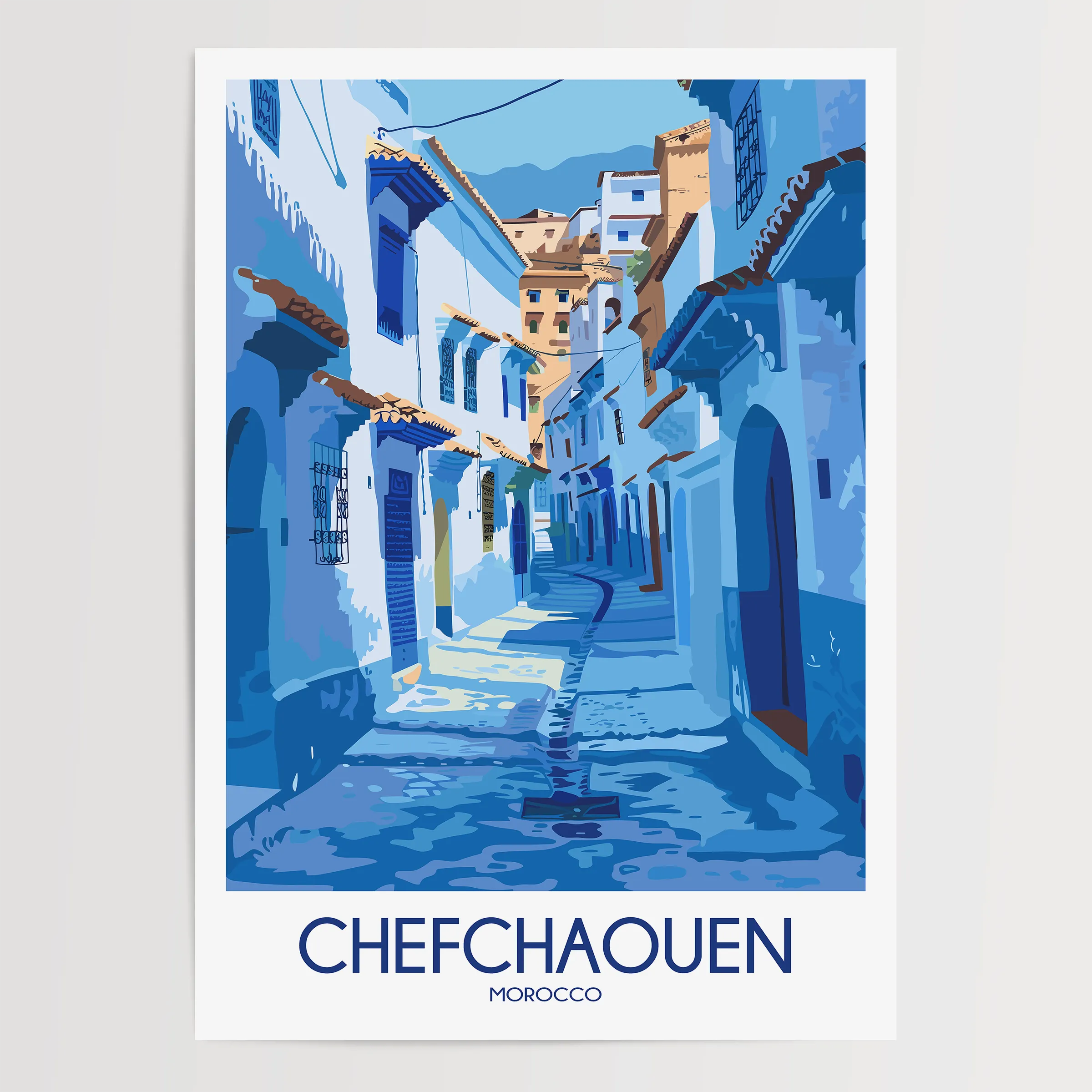 Chefchaouen Vintage Style Print