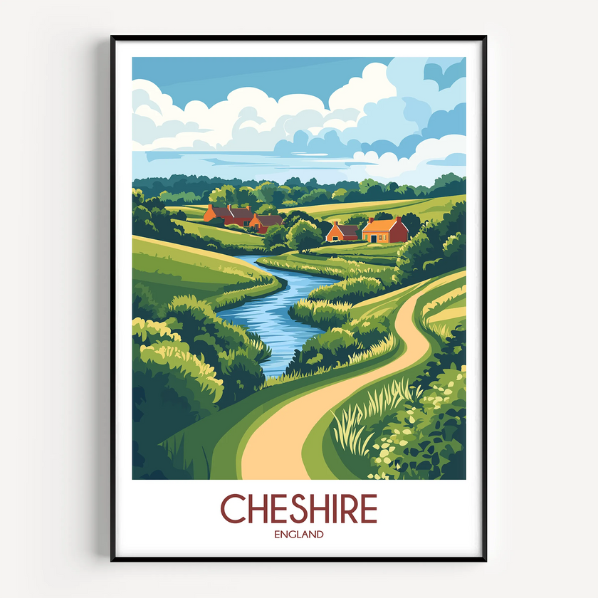 Cheshire Souvenir Poster Print