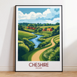 Cheshire Vintage Style Print