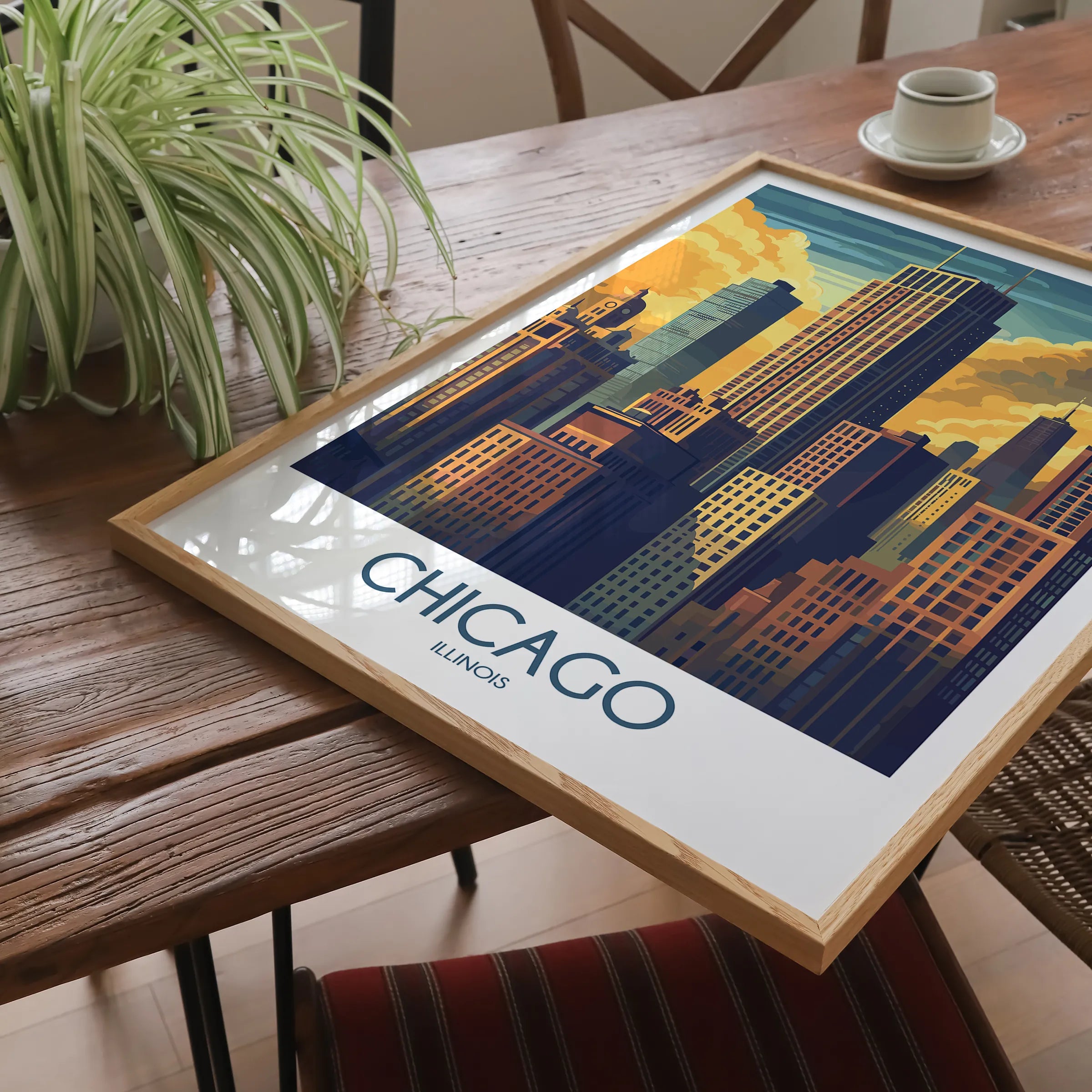 Chicago Modern Travel Poster