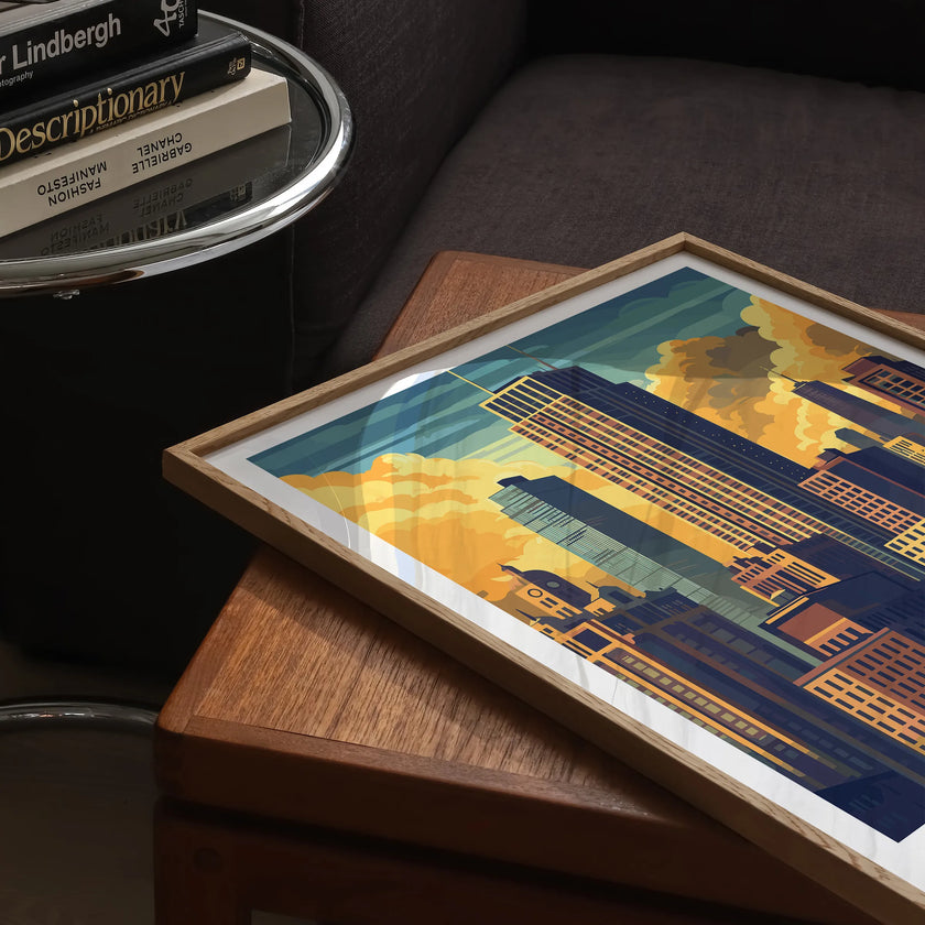 Chicago Retro Travel Illustration