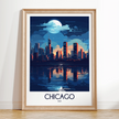 Chicago Retro Travel Illustration