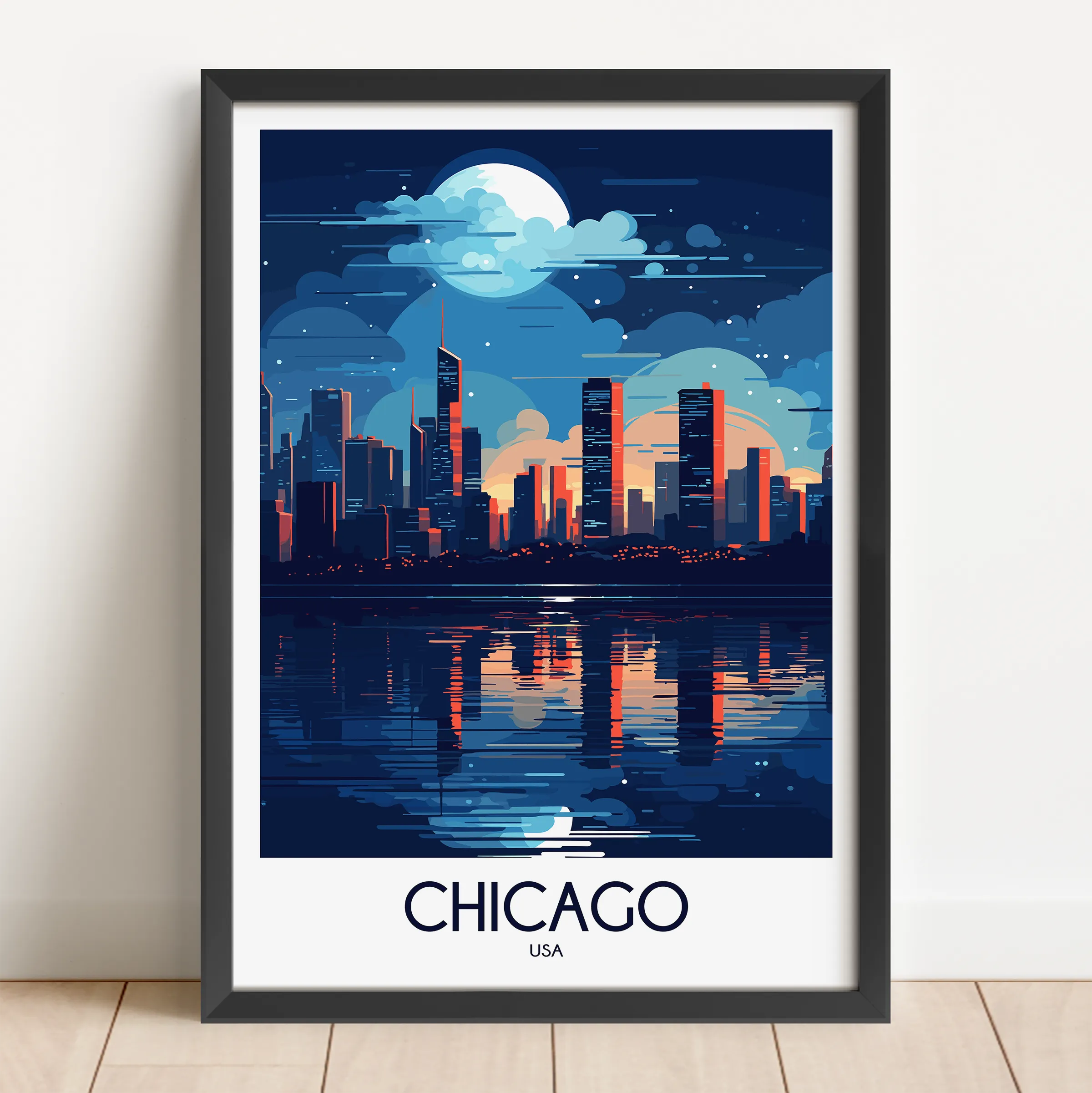 Chicago Vintage Style Print