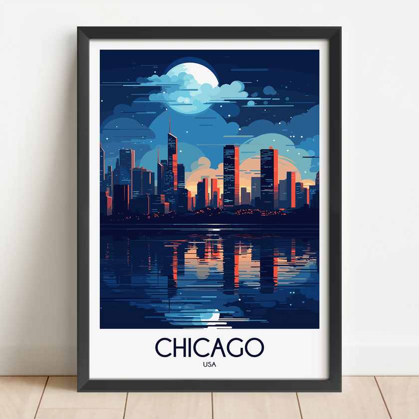 Chicago Vintage Style Print