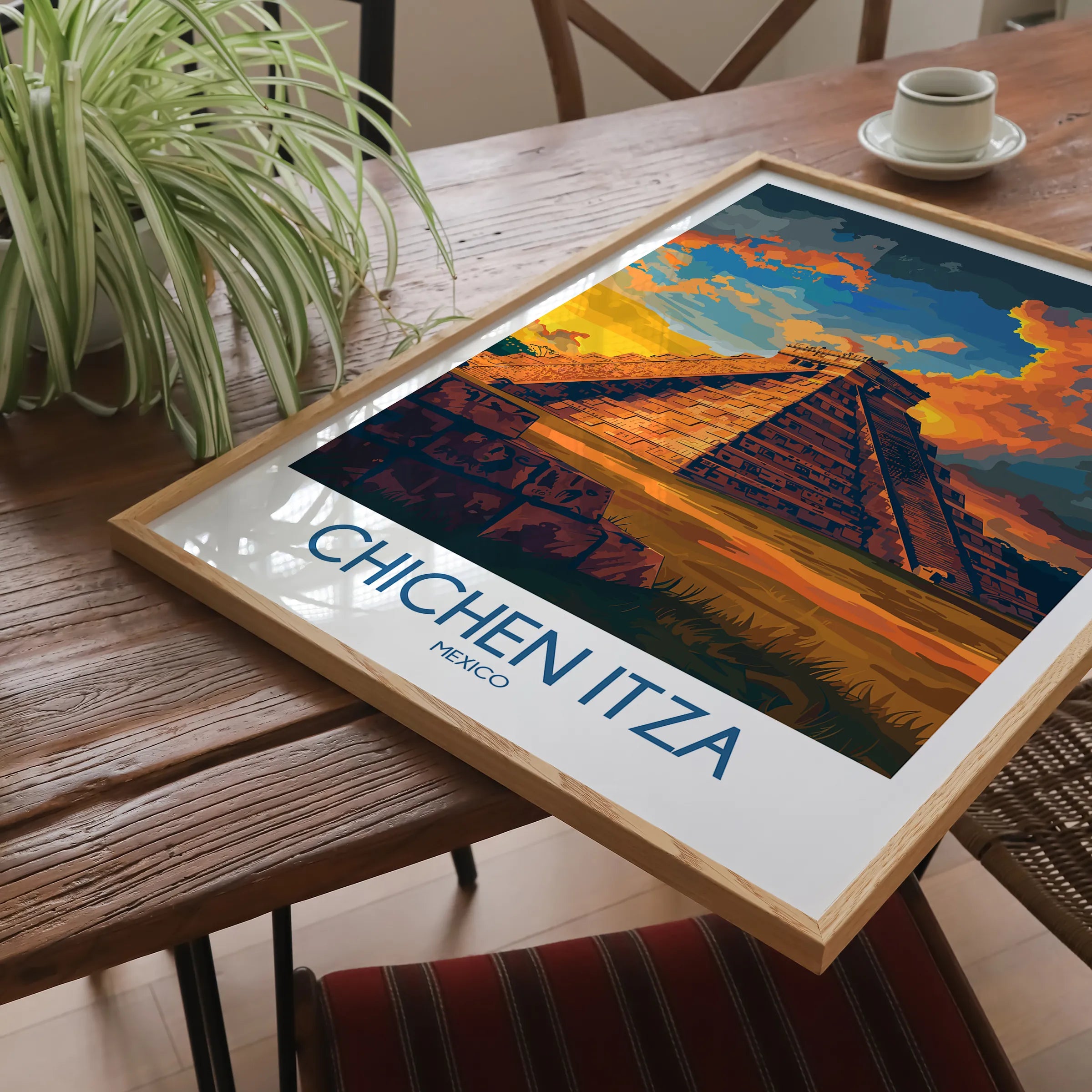Chichen Itza Scenic Landscape Art