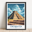 Chichen Itza Vintage Style Print